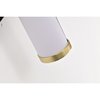 Nuvo Solano Small Vanity LED Black and Brushed Brass White Acrylic Lens 62/1537